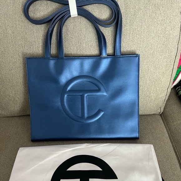 Telfar Medium Shopper in Cobalt Blue currently SOLD OUT - Picture 2 of 5